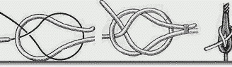 Шкотовый узел для связывания двух тросов