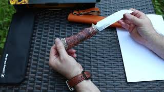 Нож Овод от кузницы Назарова сталь S390 (4k video)