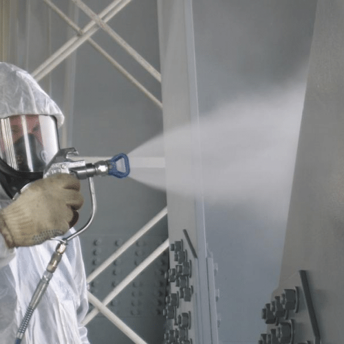 Как наносят огнезащитные краски по металлу Полистил